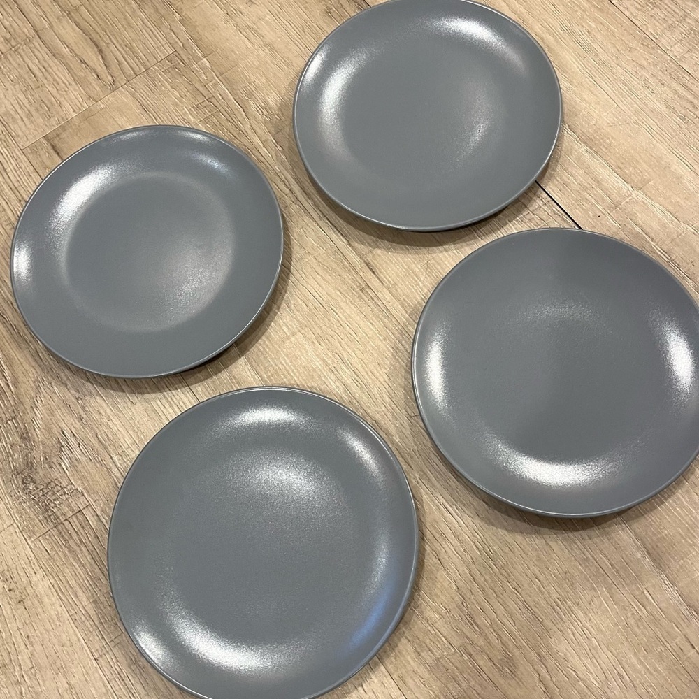 IKEA Slate Gray Salad 8” Plates Set of 4 - Picture 7 of 10